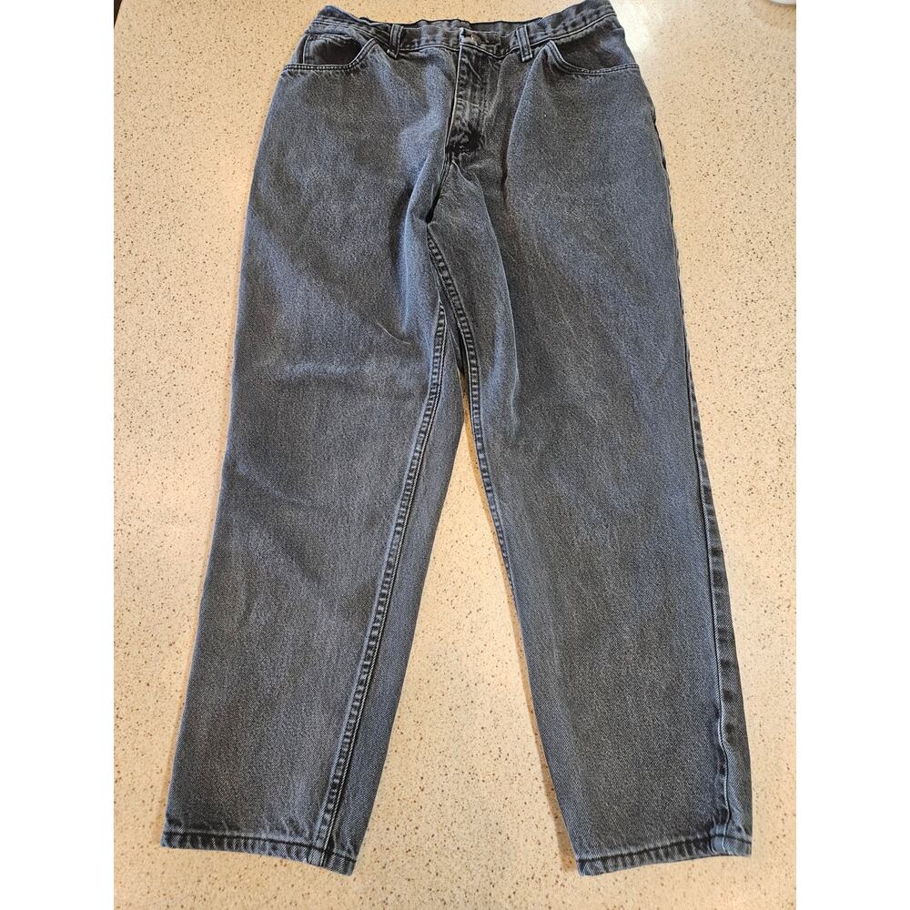 Vintage 90s Gitano Black Mom Jeans High Waisted Tapered Leg Denim Size 30